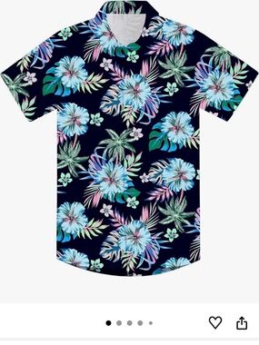 Boy's button down hawaiian shirt - medium NEW
